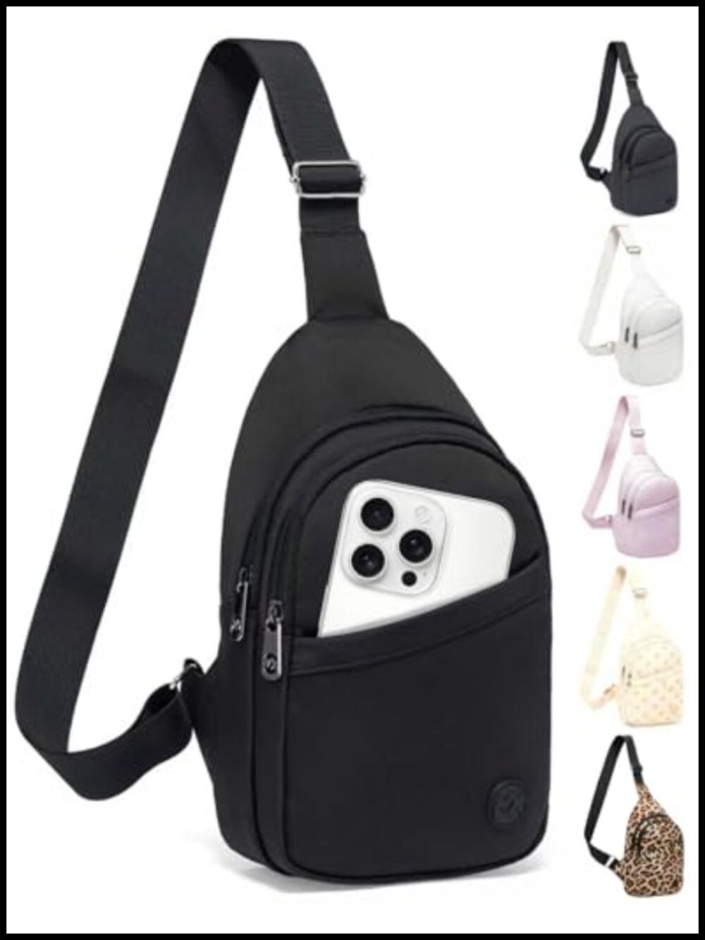 Lightweight Crossbody Sling Bag Fanny Pack Water Resistant Adjustable Strap